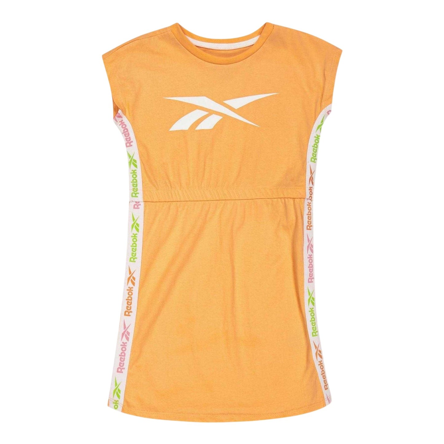Cantaloupe - Front - Reebok Girls Logo Relaxed Fit Dolman T-Shirt Dress