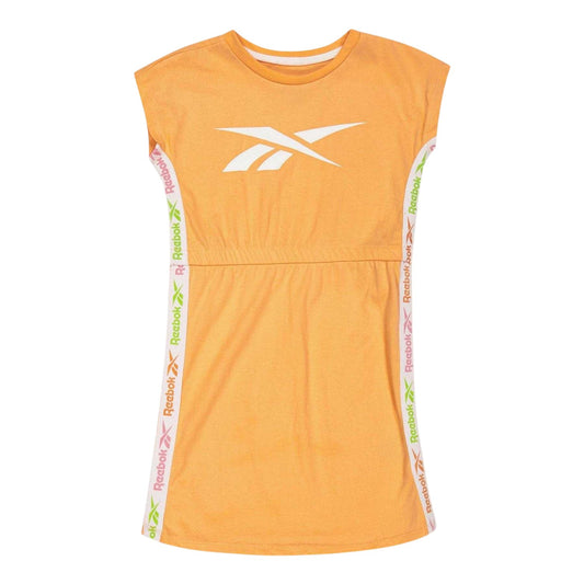 Cantaloupe - Front - Reebok Girls Logo Relaxed Fit Dolman T-Shirt Dress