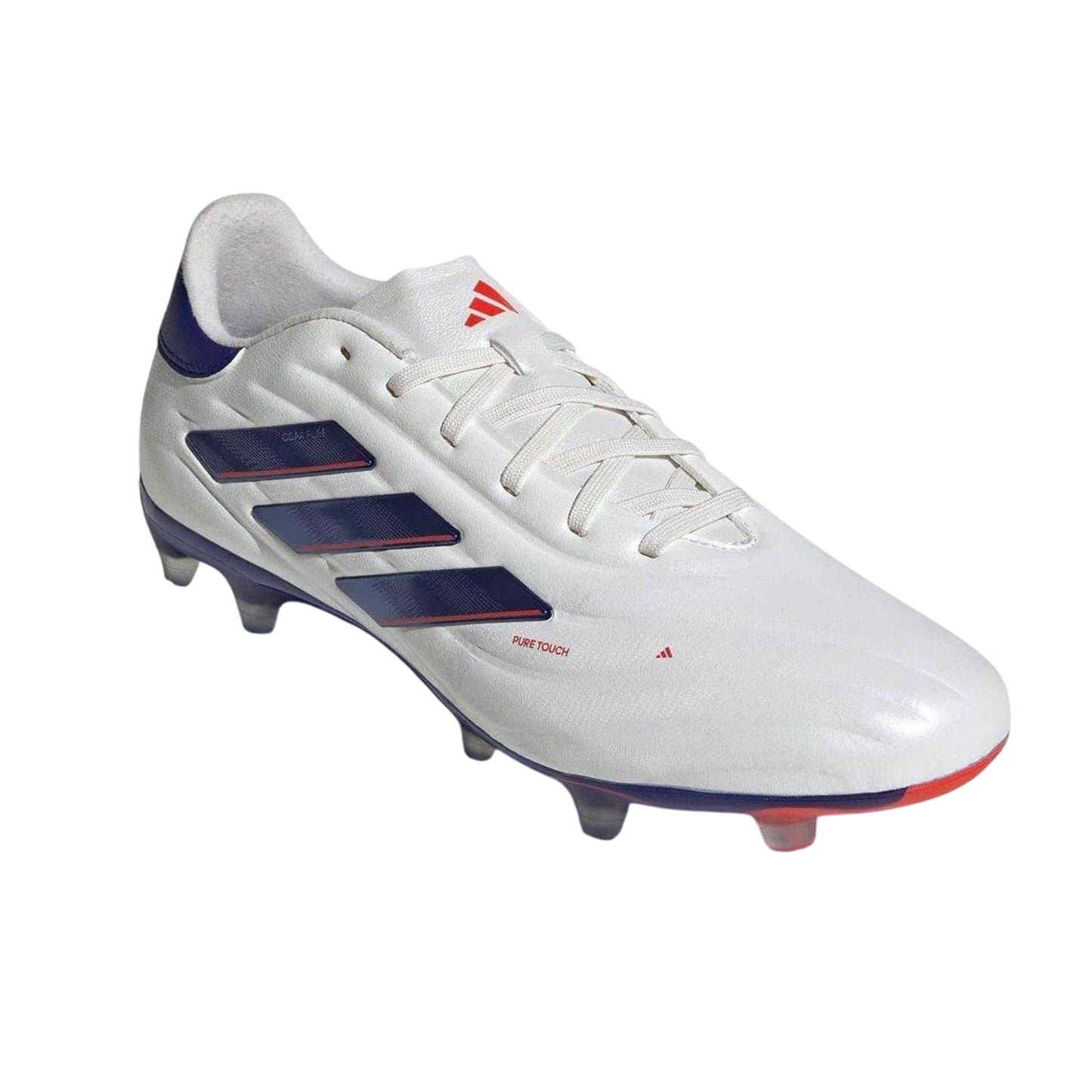 White-Blue - Pack Shot - Adidas Mens Copa Pure 2 Elite Leather Firm Ground Football Boots