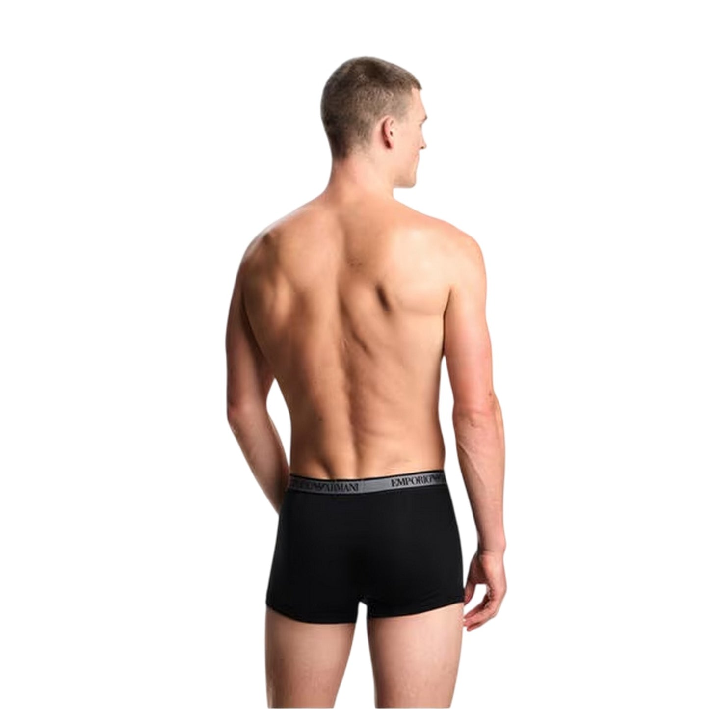 Black-Black - Back - Emporio Armani Mens Core Branded Boxer Shorts (Pack of 3)