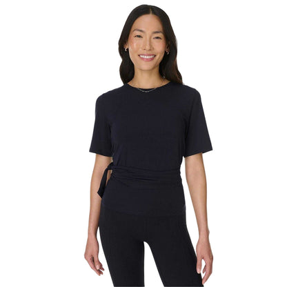 Black - Lifestyle - Sweaty Betty Womens-Ladies Soft Wrap Top