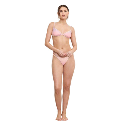 Sunset Gradient - Lifestyle - Good American Womens-Ladies Ombre Triangle Cups Bikini Set