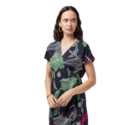Black - Side - Vero Moda Womens-Ladies Jane Wrap Dress