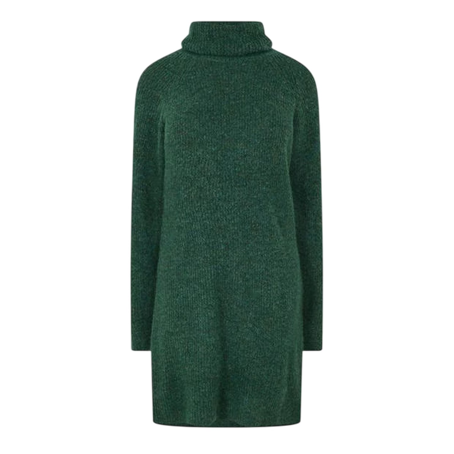 Trek Green - Front - Pieces Womens-Ladies Turtle Neck Sweater Dress