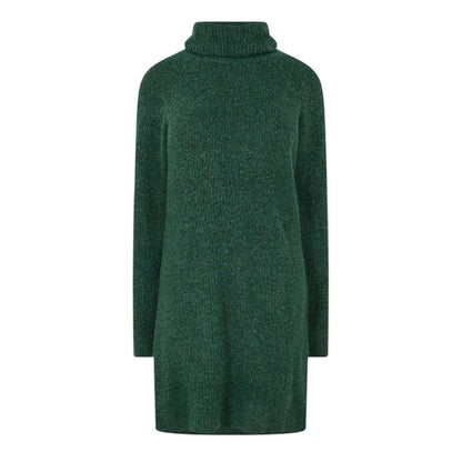 Trek Green - Front - Pieces Womens-Ladies Turtle Neck Sweater Dress