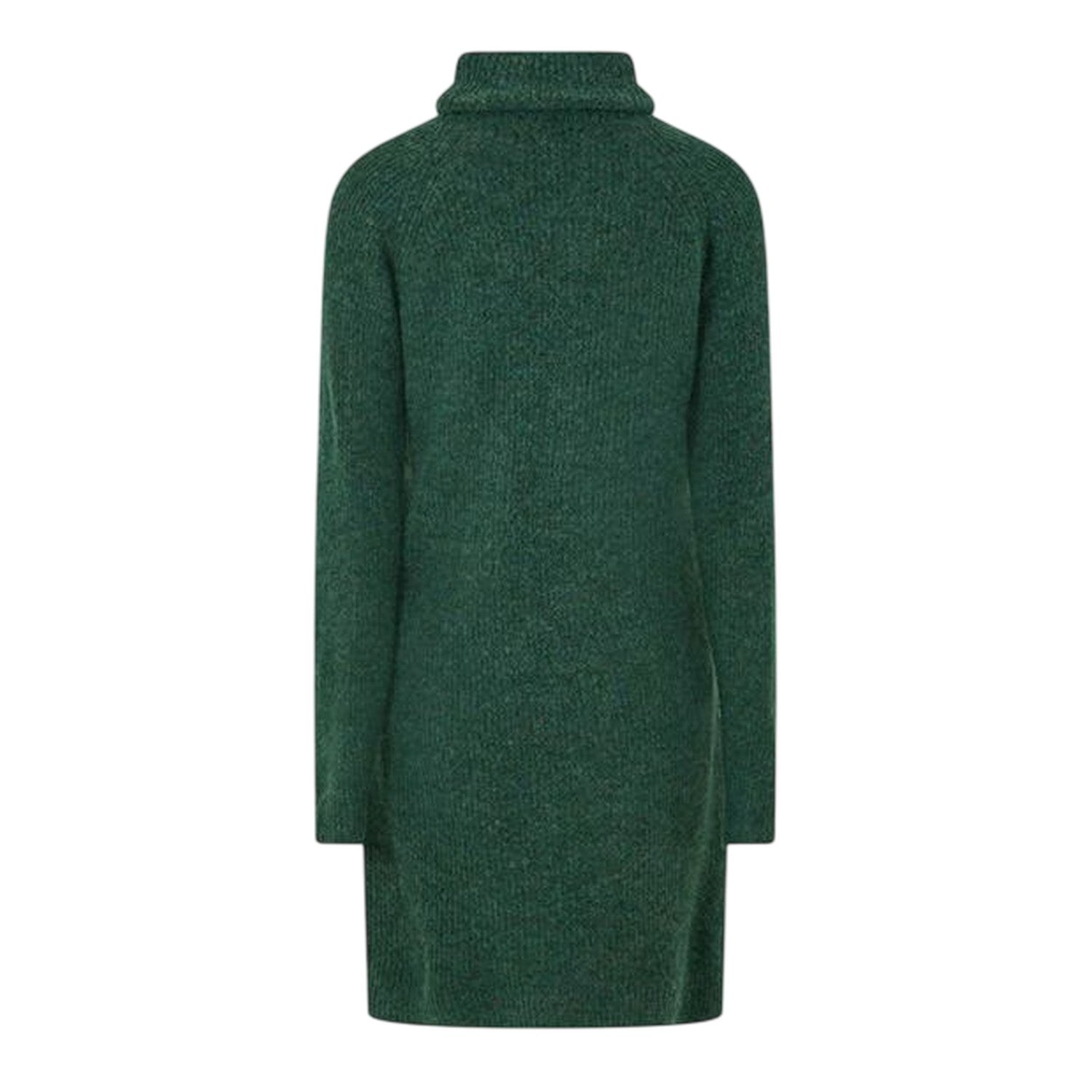 Trek Green - Back - Pieces Womens-Ladies Turtle Neck Sweater Dress