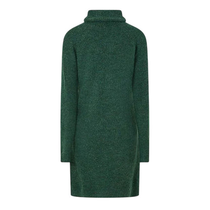 Trek Green - Back - Pieces Womens-Ladies Turtle Neck Sweater Dress