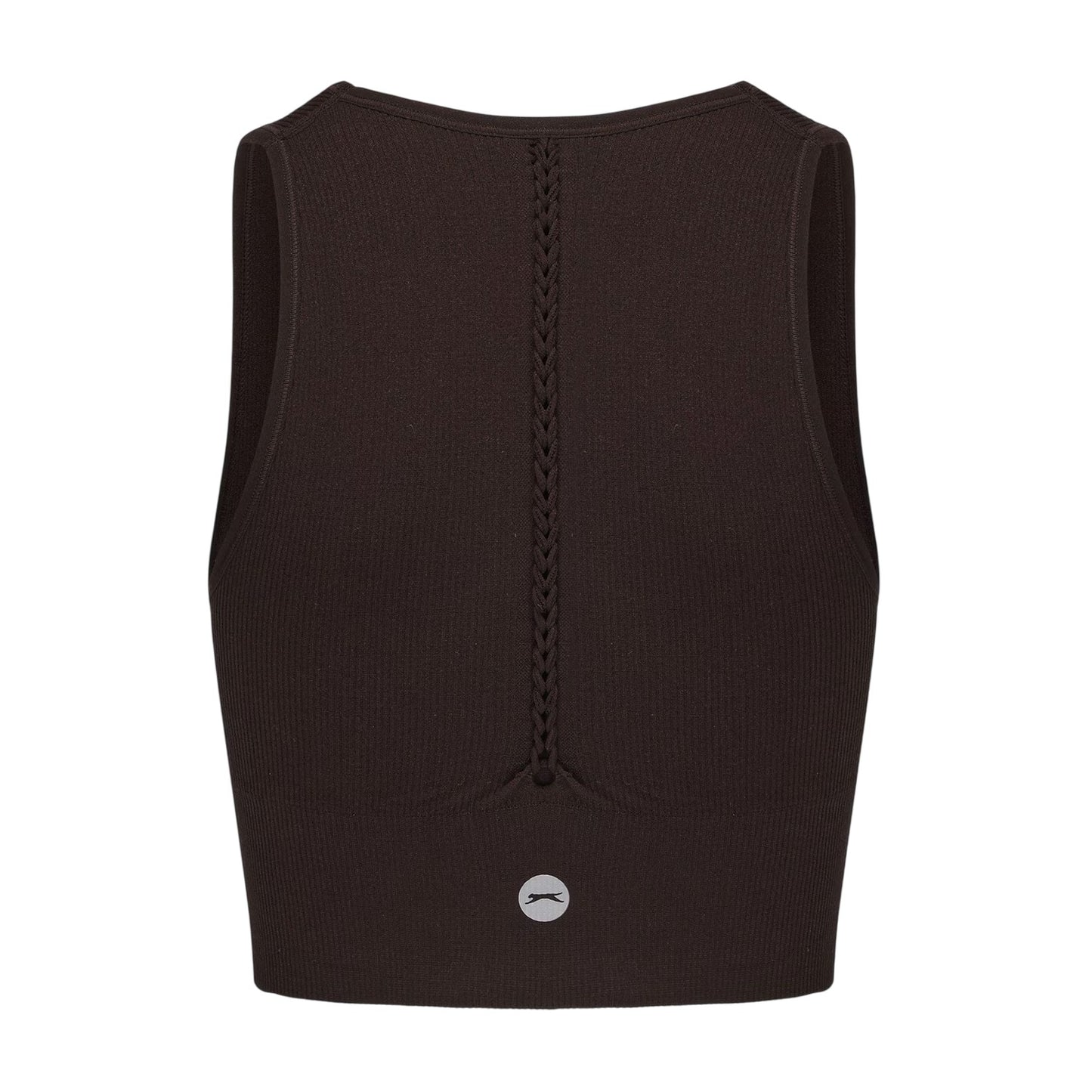 Chocolate-Sugar Swizzle - Back - Slazenger Womens-Ladies V Neck Slim Crop Top (Pack of 2)