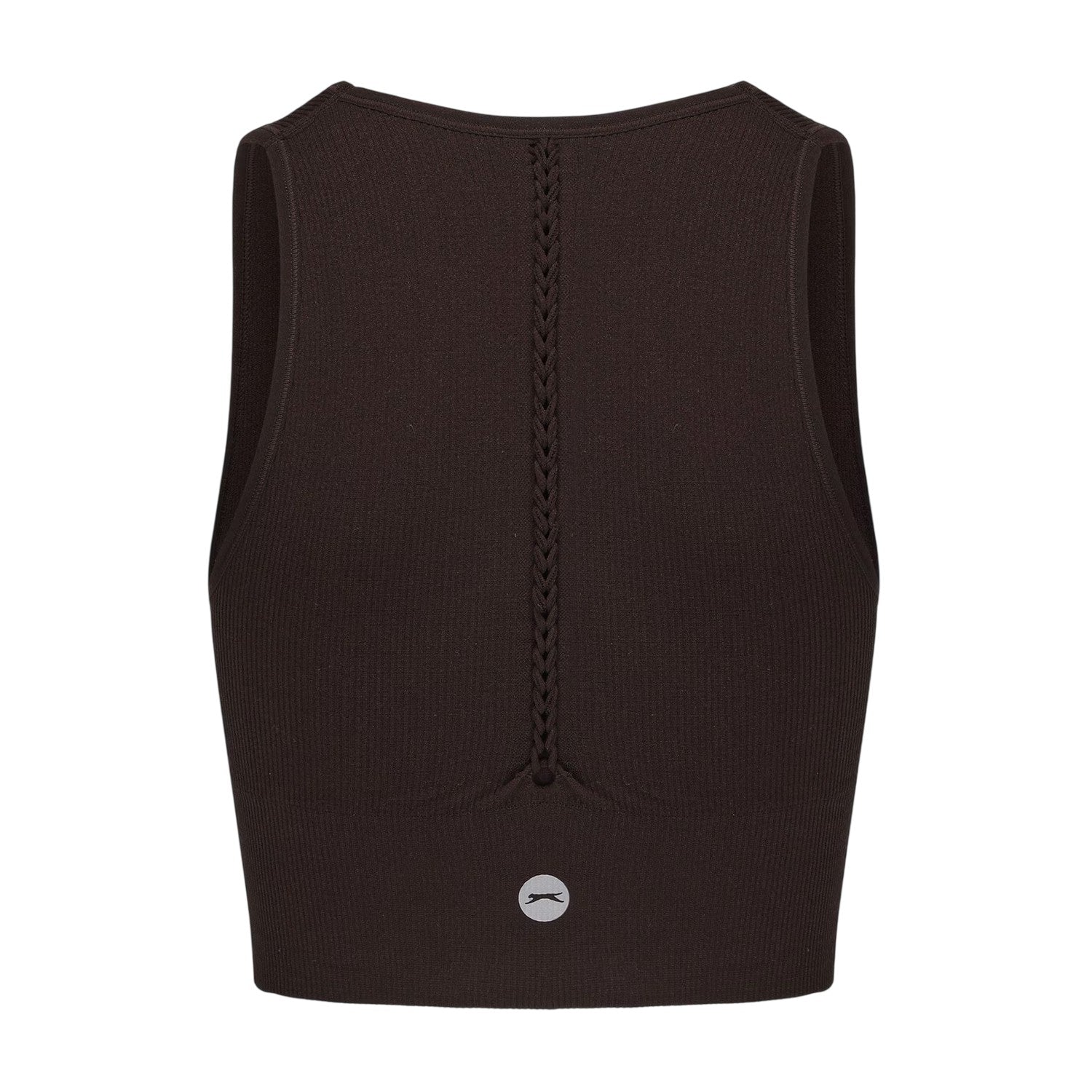 Chocolate-Sugar Swizzle - Back - Slazenger Womens-Ladies V Neck Slim Crop Top (Pack of 2)