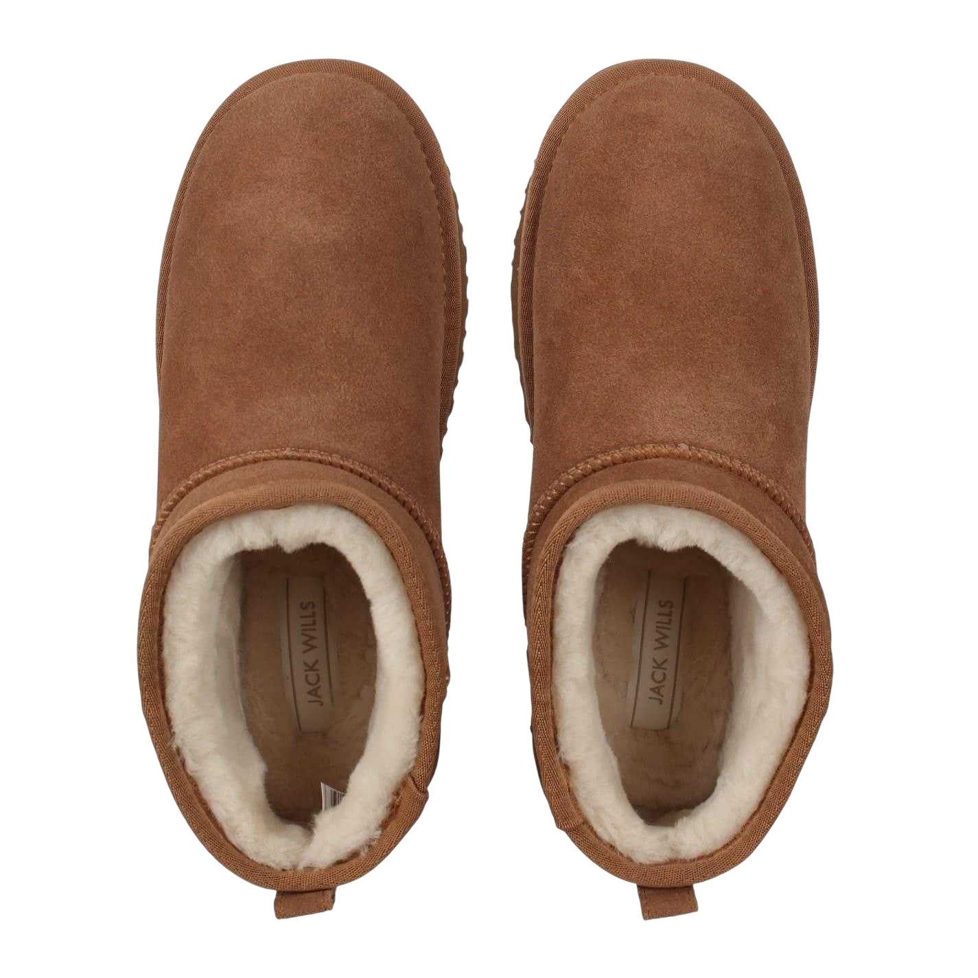 Tan - Lifestyle - Jack Wills Womens-Ladies Leather Snug Fit Boots