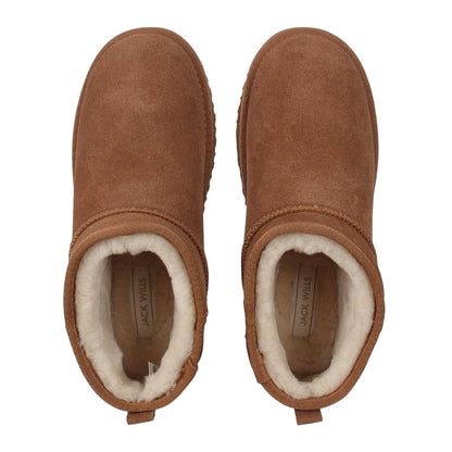 Tan - Lifestyle - Jack Wills Womens-Ladies Leather Snug Fit Boots