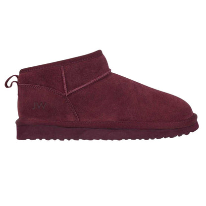 Burgundy - Front - Jack Wills Womens-Ladies Leather Snug Fit Boots