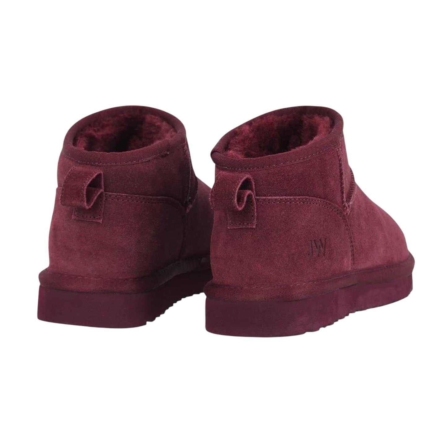 Burgundy - Back - Jack Wills Womens-Ladies Leather Snug Fit Boots