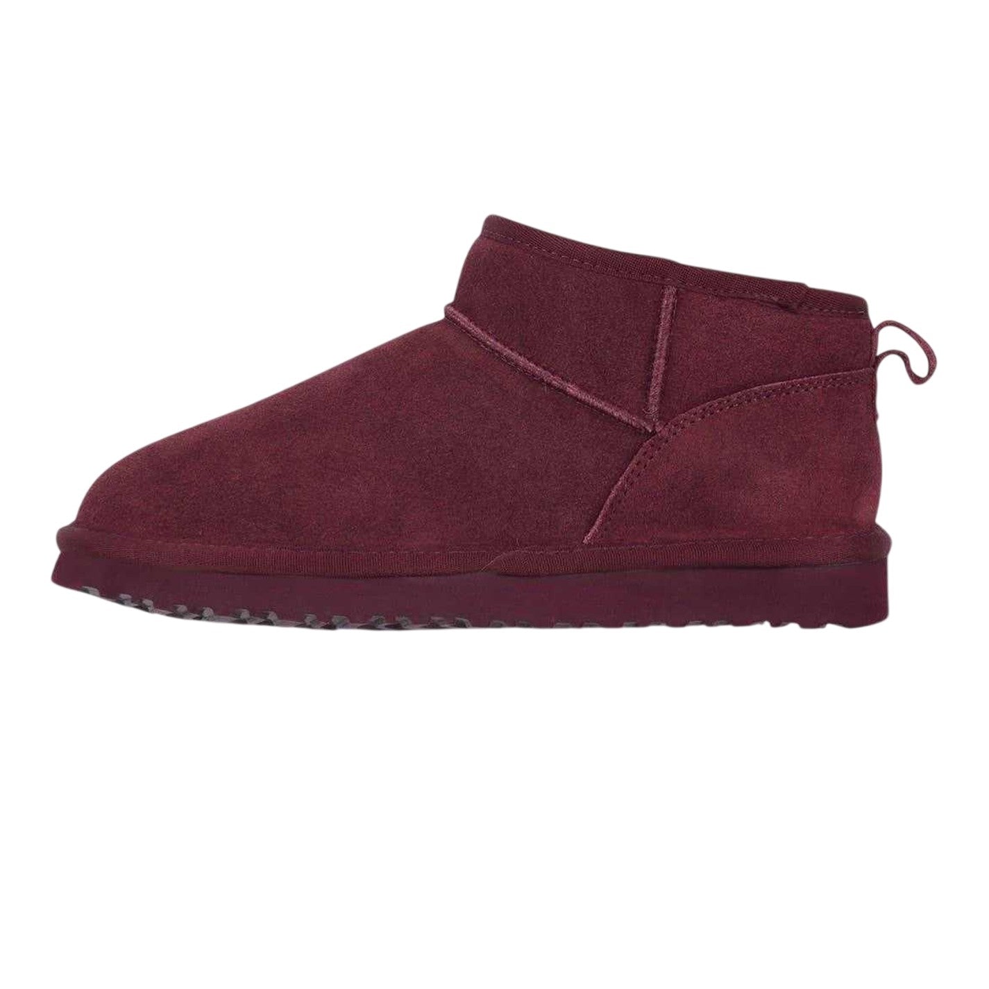Burgundy - Side - Jack Wills Womens-Ladies Leather Snug Fit Boots