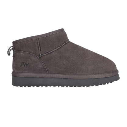 Grey - Front - Jack Wills Womens-Ladies Leather Snug Fit Boots