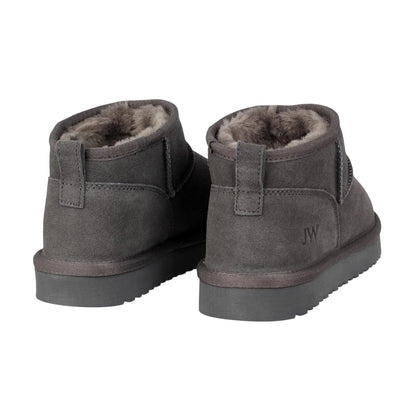 Grey - Back - Jack Wills Womens-Ladies Leather Snug Fit Boots