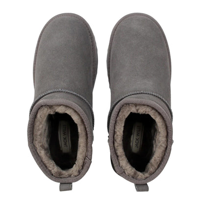 Grey - Lifestyle - Jack Wills Womens-Ladies Leather Snug Fit Boots