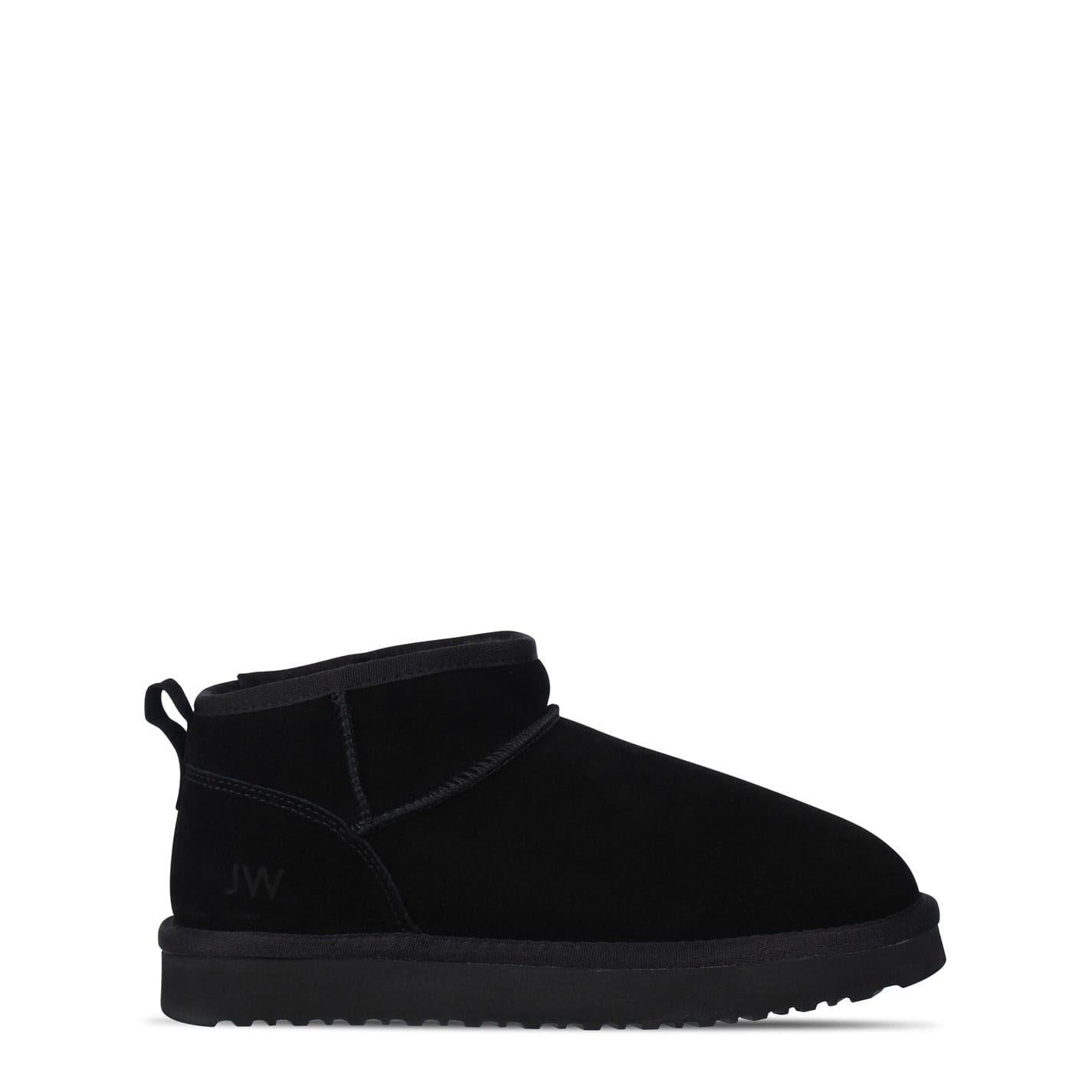 Jet Black - Front - Jack Wills Womens-Ladies Leather Snug Fit Boots