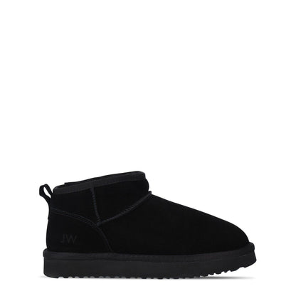 Jet Black - Front - Jack Wills Womens-Ladies Leather Snug Fit Boots