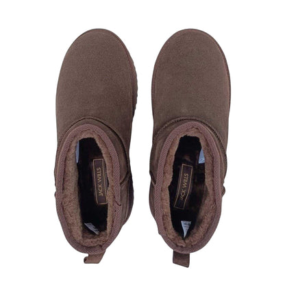 Chocolate - Lifestyle - Jack Wills Womens-Ladies Leather Snug Fit Boots