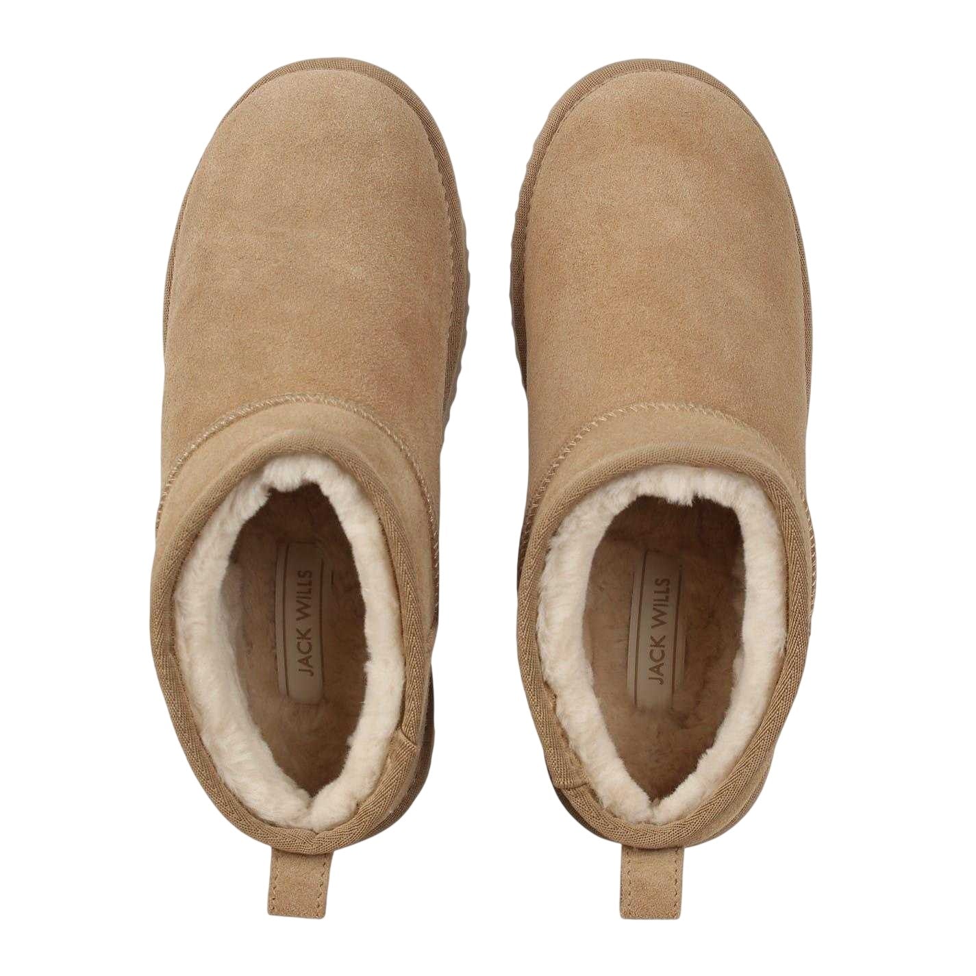 Sand - Lifestyle - Jack Wills Womens-Ladies Leather Snug Fit Boots