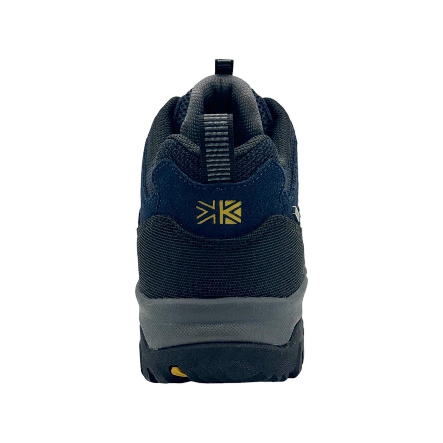 Navy - Back - Karrimor Mens Mount Suede Low Waterproof Walking Shoes