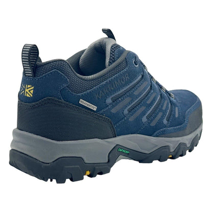 Navy - Side - Karrimor Mens Mount Suede Low Waterproof Walking Shoes