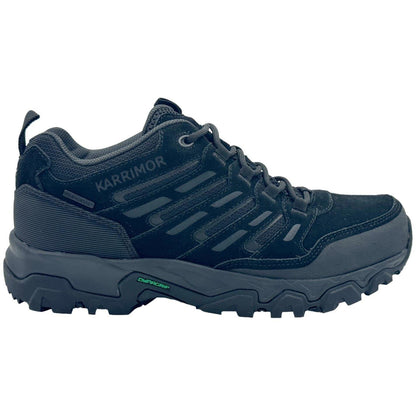 Black - Front - Karrimor Mens Mount Suede Low Waterproof Walking Shoes