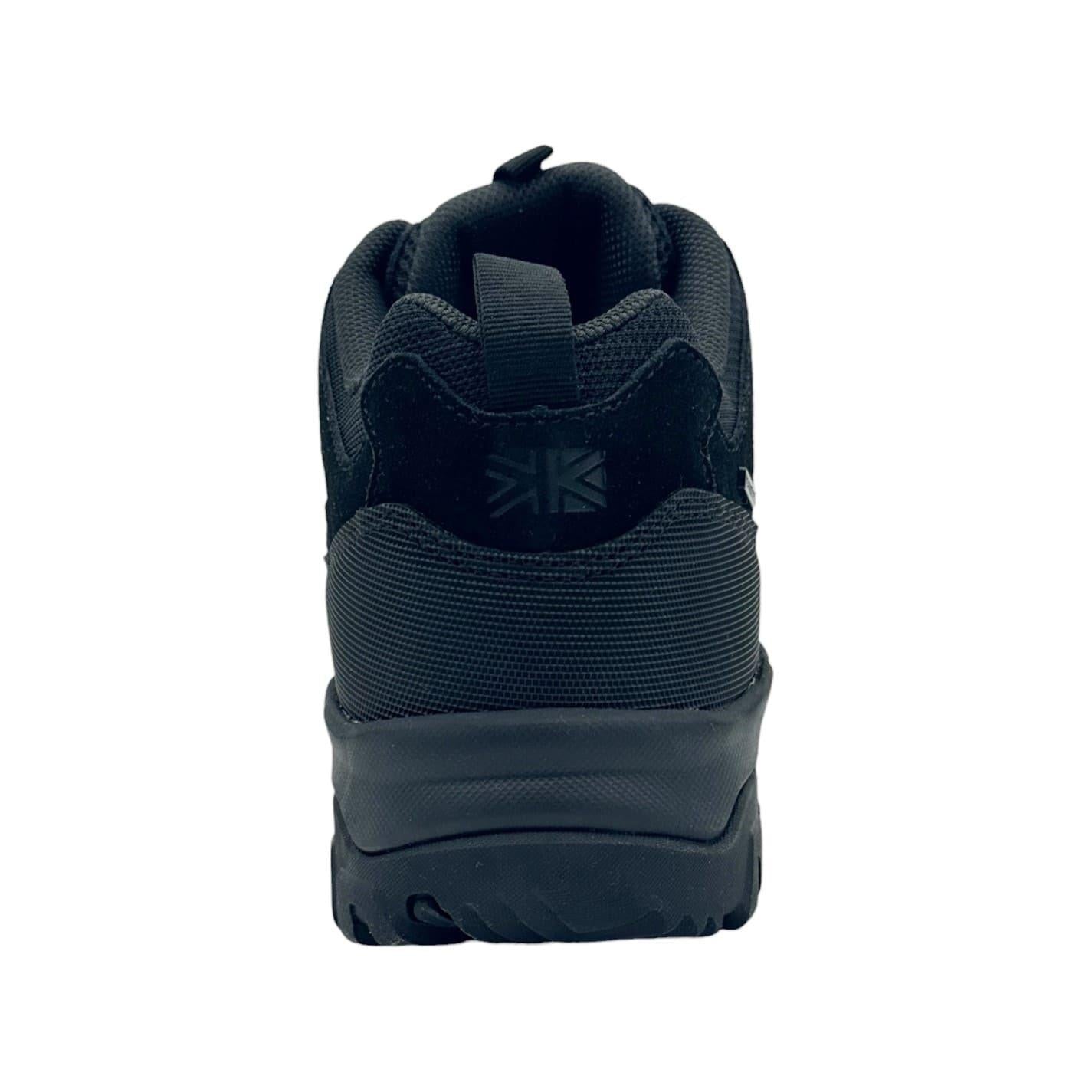 Black - Back - Karrimor Mens Mount Suede Low Waterproof Walking Shoes