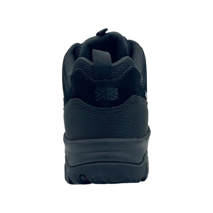 Black - Back - Karrimor Mens Mount Suede Low Waterproof Walking Shoes