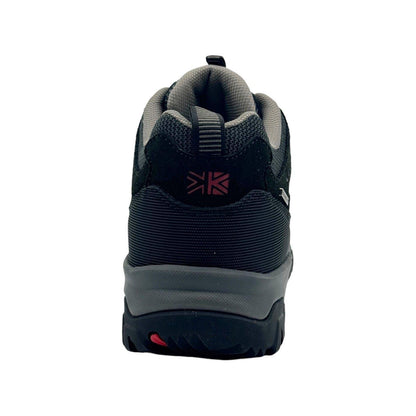 Black-Grey - Back - Karrimor Mens Mount Suede Low Waterproof Walking Shoes