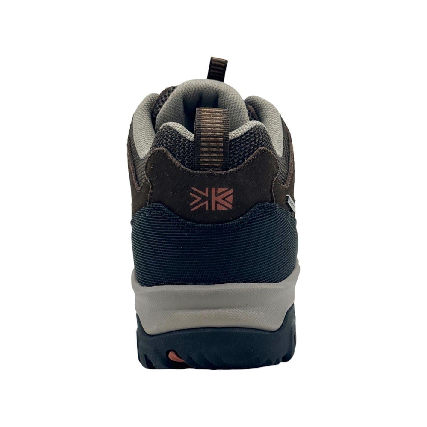 Brown - Back - Karrimor Mens Mount Suede Low Waterproof Walking Shoes