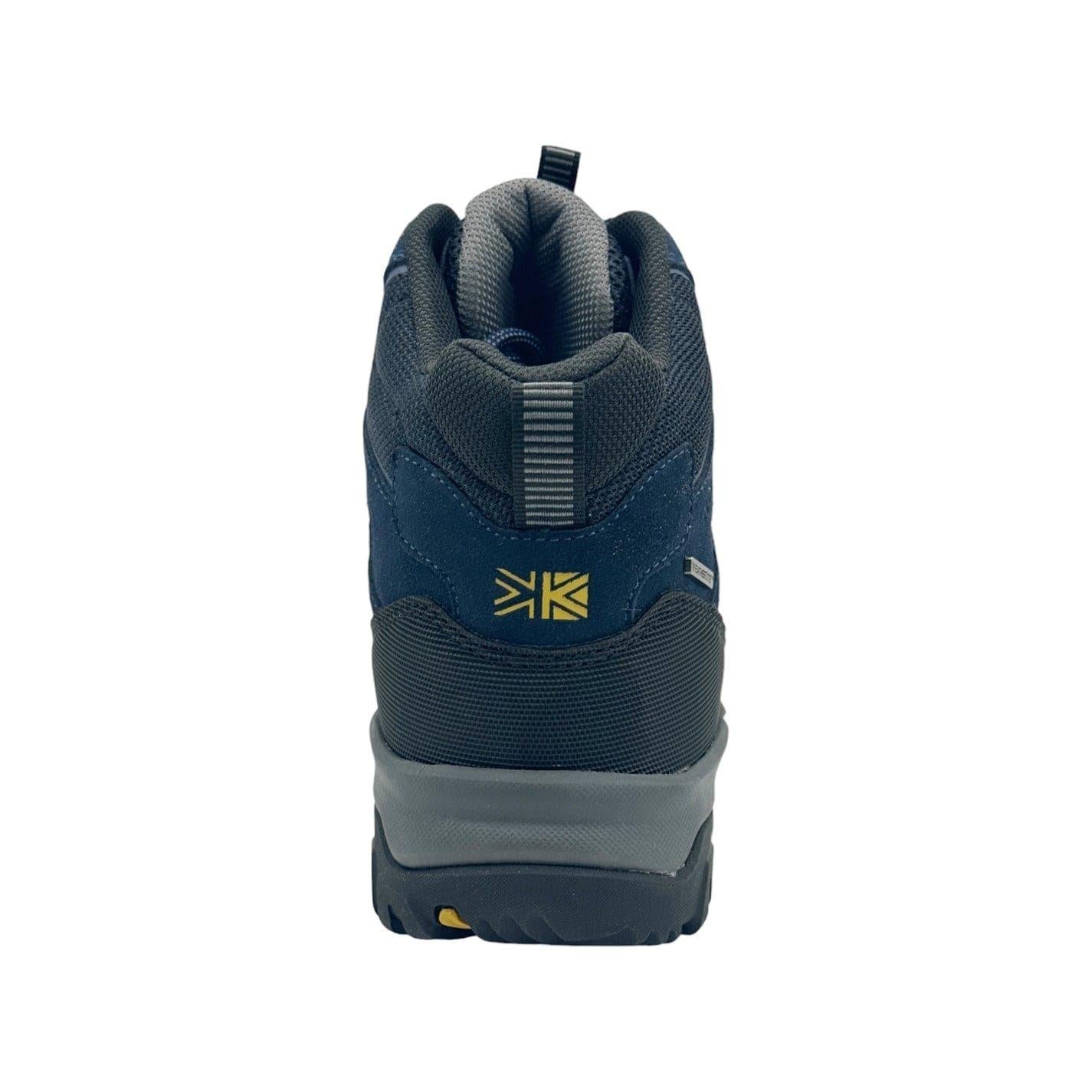 Navy - Back - Karrimor Mens Mount Mid Leather Waterproof Walking Boots