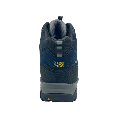Navy - Back - Karrimor Mens Mount Mid Leather Waterproof Walking Boots