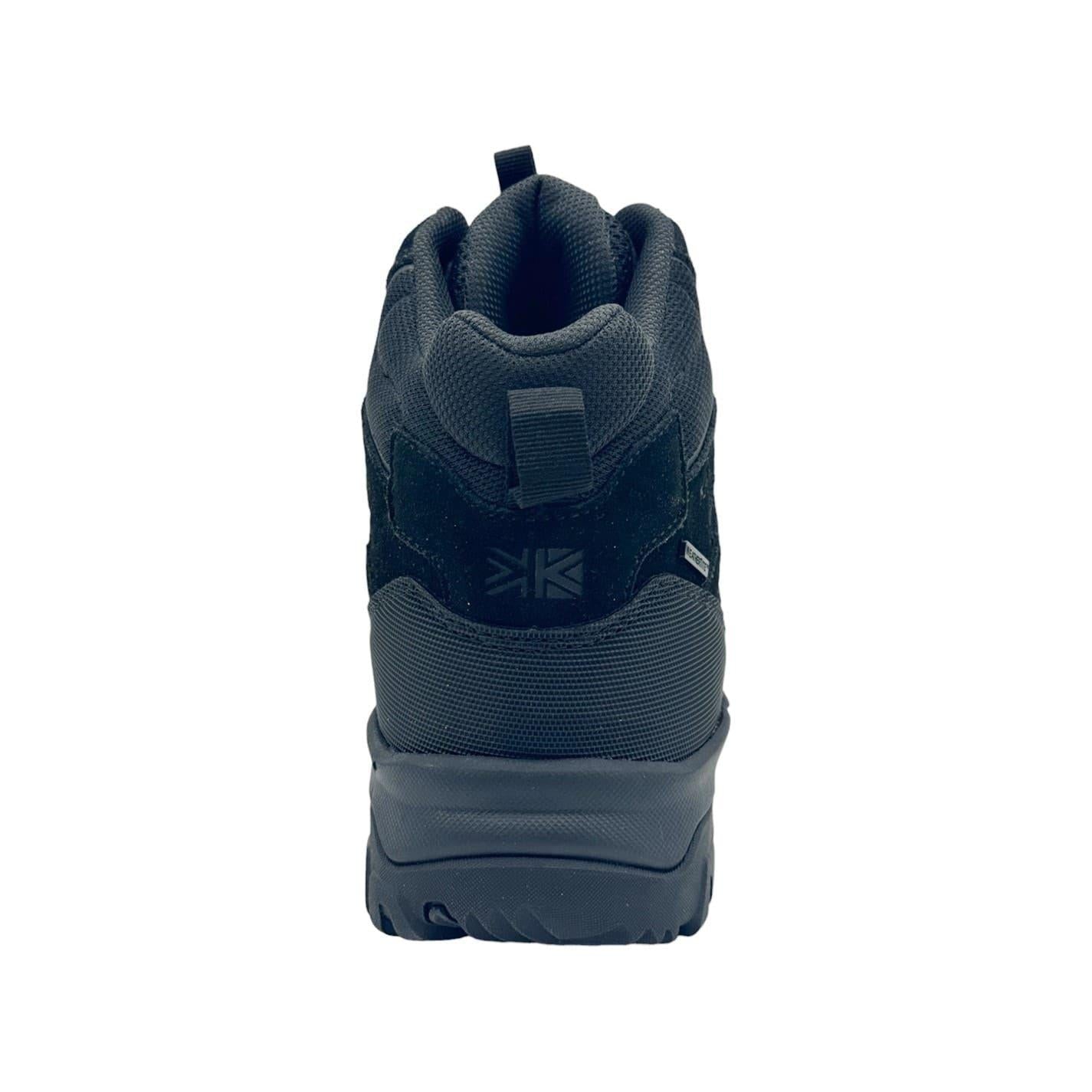 Black - Back - Karrimor Mens Mount Mid Leather Waterproof Walking Boots