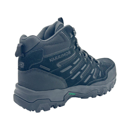 Black - Pack Shot - Karrimor Mens Mount Mid Leather Waterproof Walking Boots