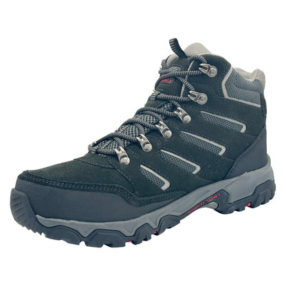 Black-Grey - Lifestyle - Karrimor Mens Mount Mid Leather Waterproof Walking Boots