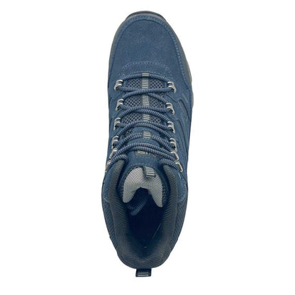 Navy - Side - Karrimor Mens Mount Mid Leather Waterproof Walking Boots
