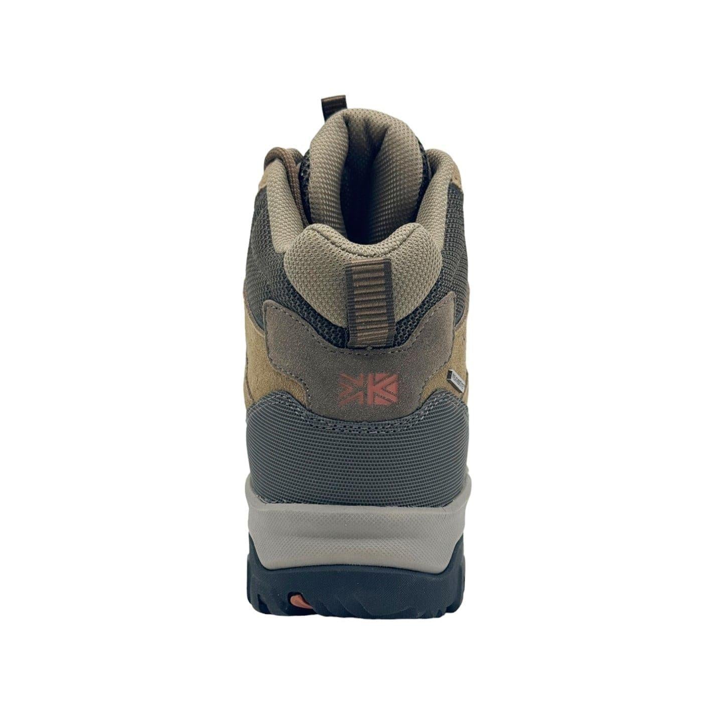 Taupe - Back - Karrimor Mens Mount Mid Leather Waterproof Walking Boots