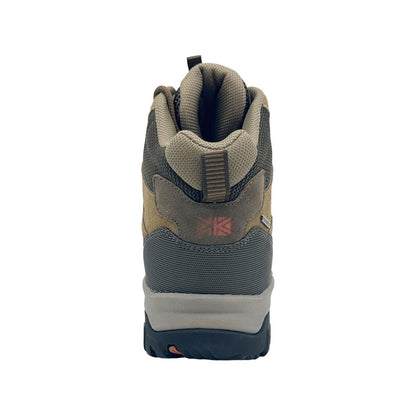 Taupe - Back - Karrimor Mens Mount Mid Leather Waterproof Walking Boots