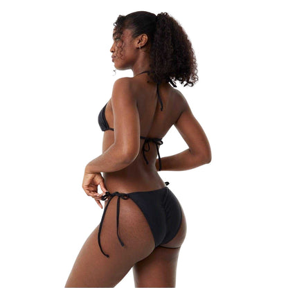 Black - Back - Jack Wills Womens-Ladies Triangle Side Tie Bikini Bottoms