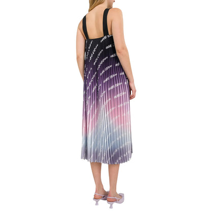 Multicoloured - Back - Armani Exchange Womens-Ladies Ombre Plisse Mini Dress