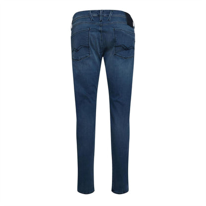 Blue - Back - Replay Mens Anbass Cotton Blend Slim Jeans