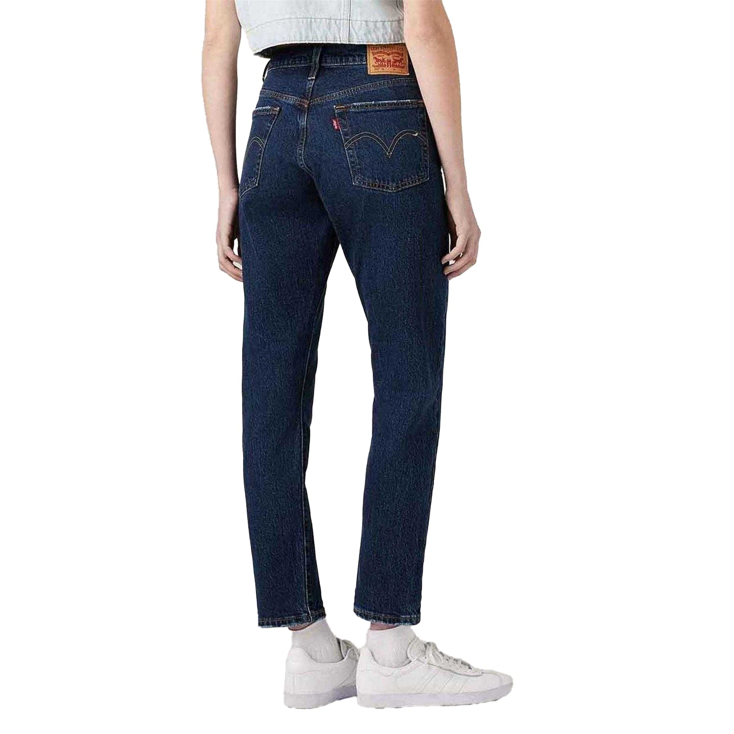 Dark Blue - Back - Levis Womens-Ladies Cotton Denim Skinny Jeans