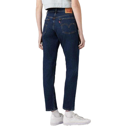 Dark Blue - Back - Levis Womens-Ladies Cotton Denim Skinny Jeans