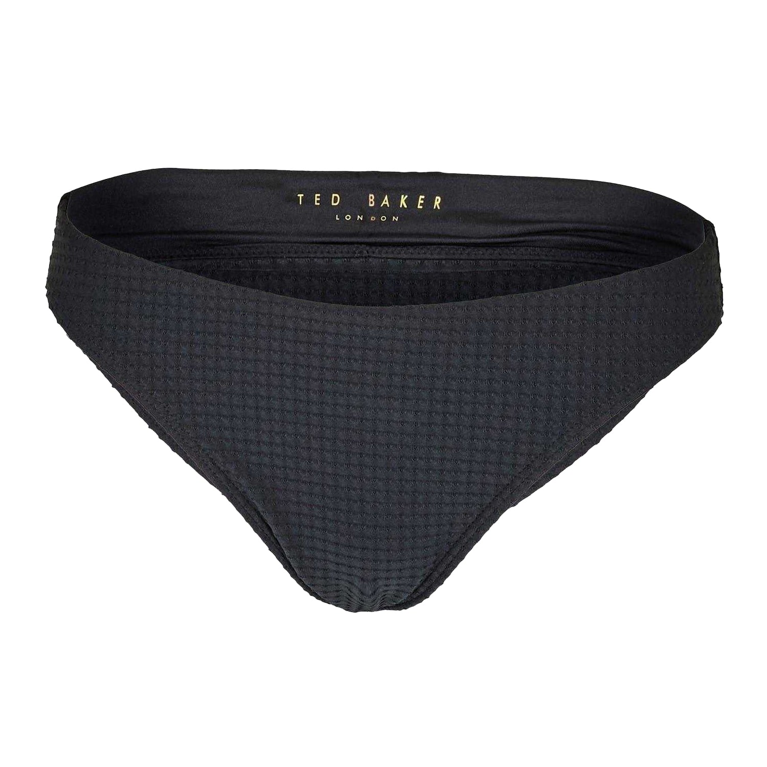 Black - Front - Ted Baker Womens-Ladies Waffle Hipster Bikini Bottoms