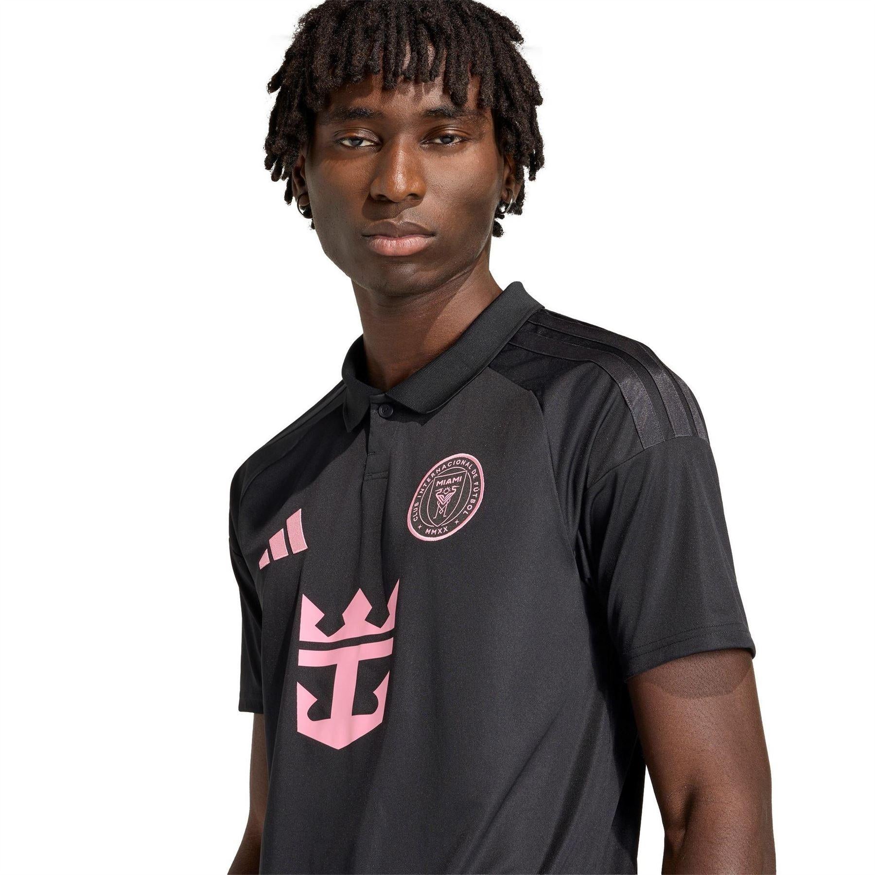 Black-Pink - Pack Shot - Adidas Mens Inter Miami CF Replica Football Shirt