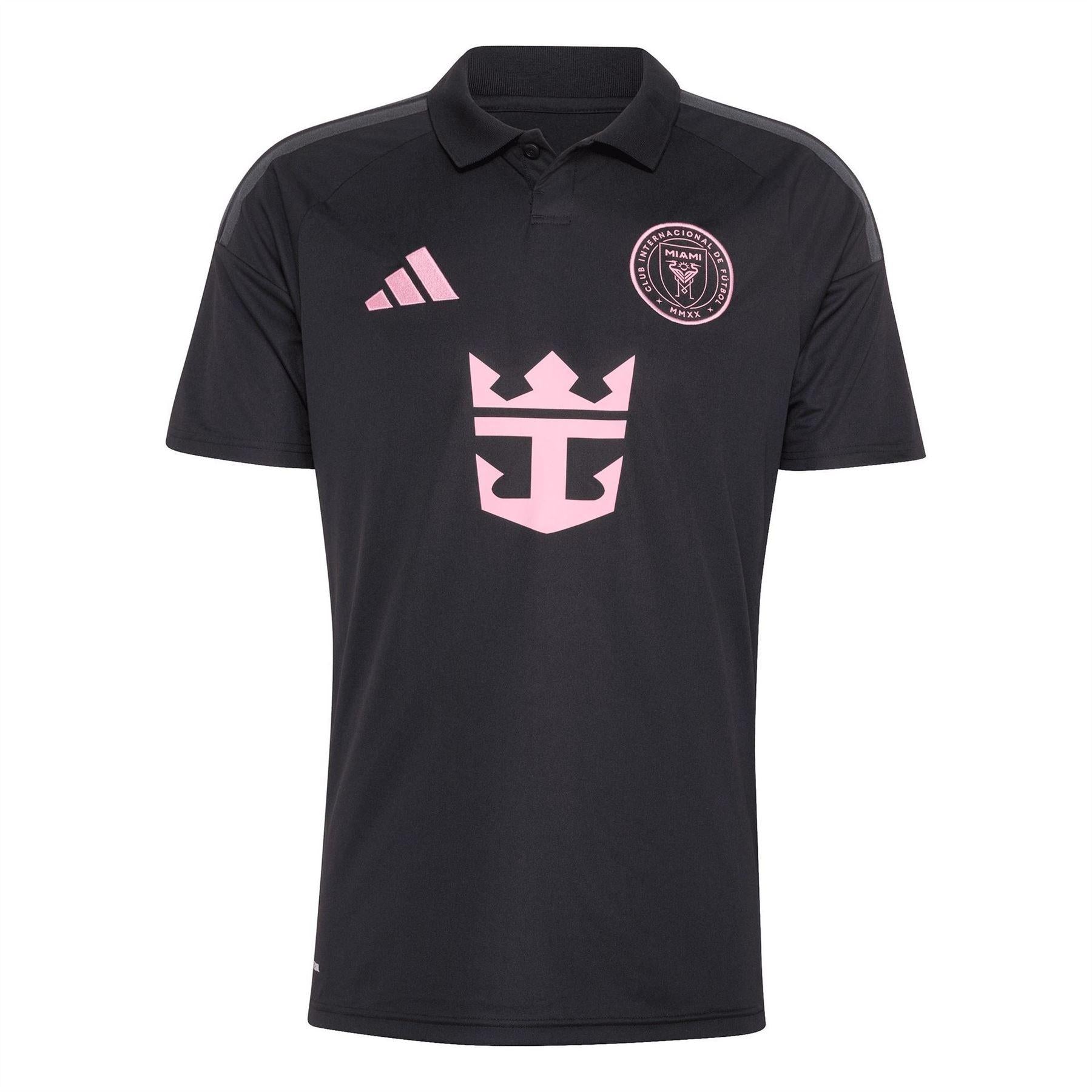 Black-Pink - Front - Adidas Mens Inter Miami CF Replica Football Shirt