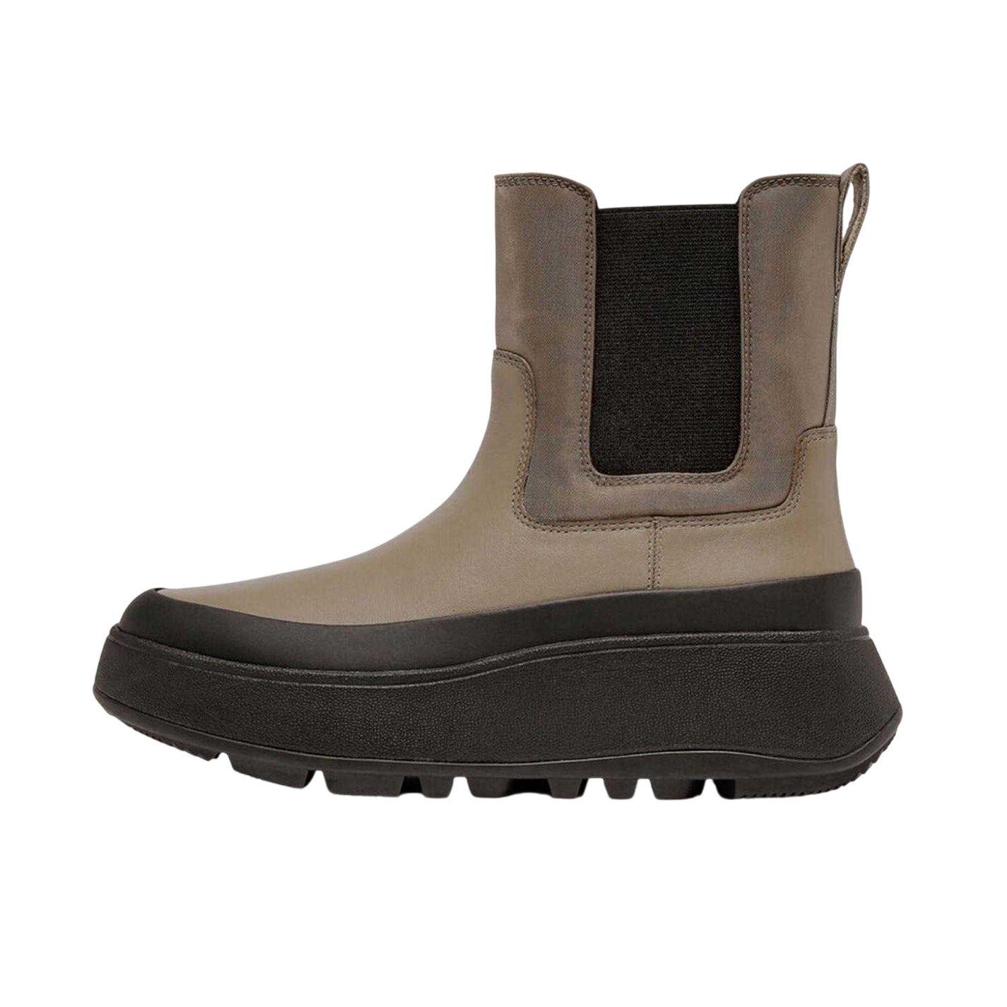 Grey - Lifestyle - FitFlop Womens-Ladies Water Resistant Flatform Chelsea Boots