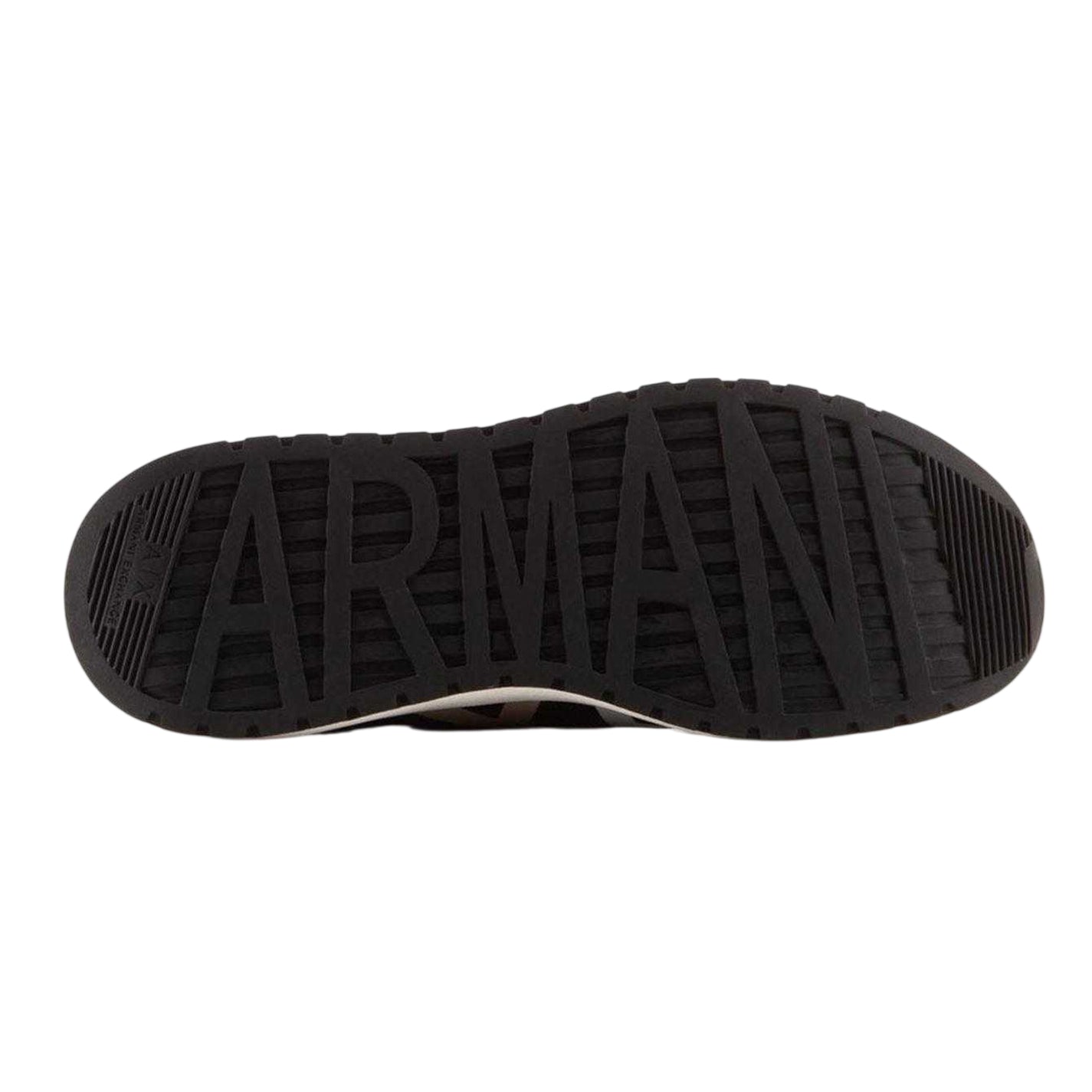 Black-White - Side - Armani Exchange Mens Logo Trainers